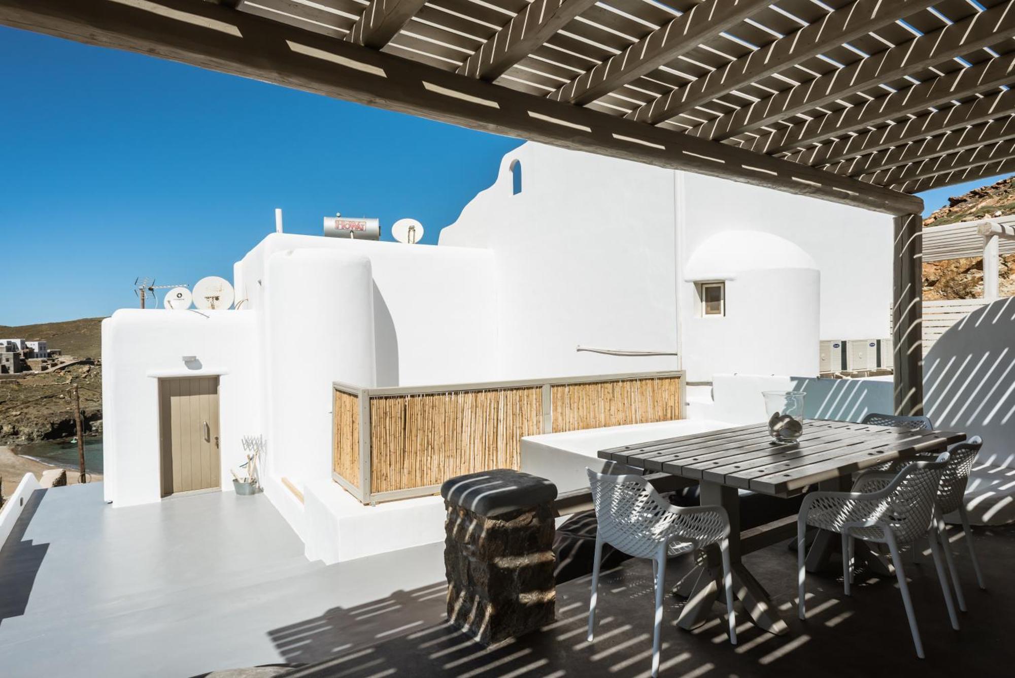 Sea Rock & Sky Private Mykonos Residence Merchia Beach Exterior photo