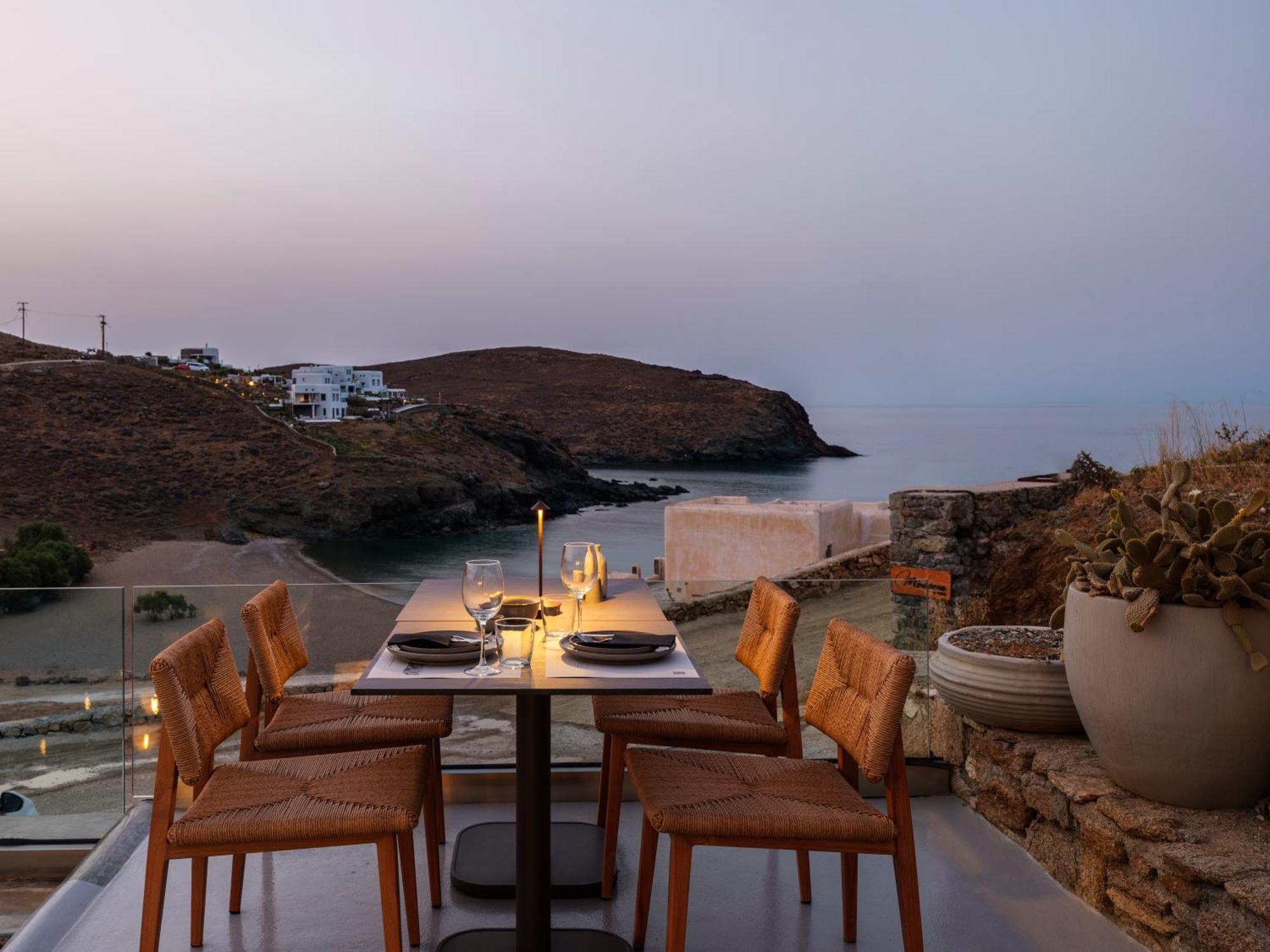 Sea Rock & Sky Private Mykonos Residence Merchia Beach Exterior photo
