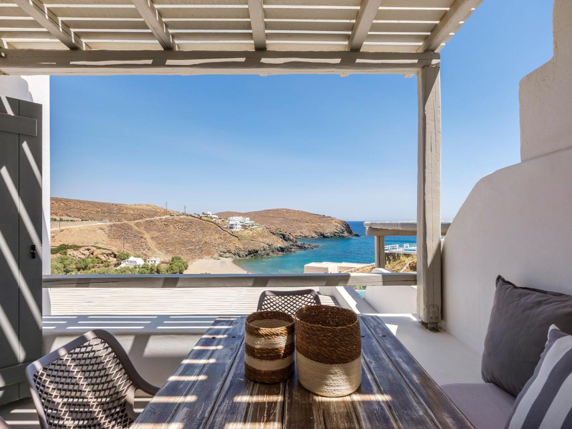 Sea Rock & Sky Private Mykonos Residence Merchia Beach Exterior photo