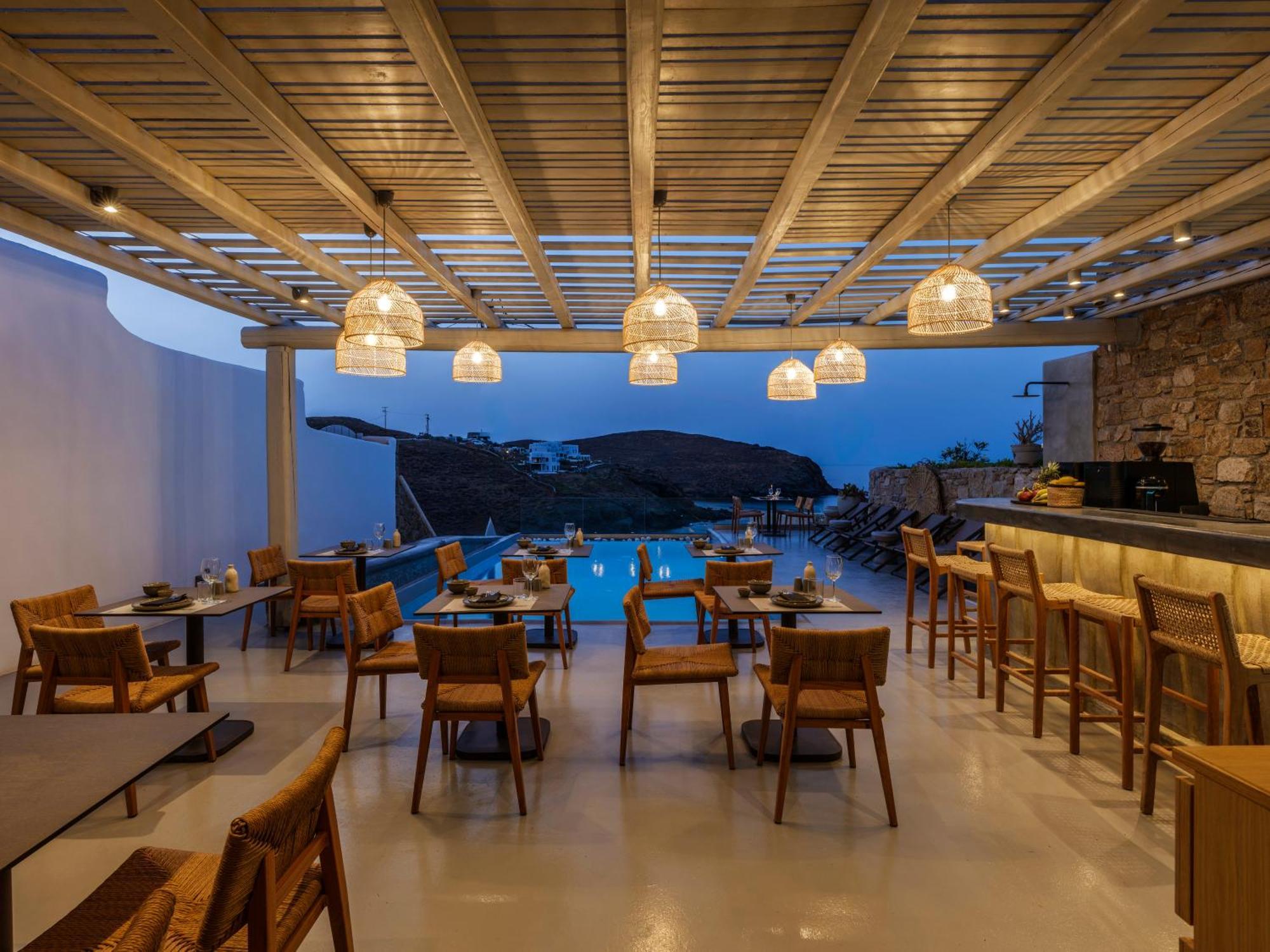 Sea Rock & Sky Private Mykonos Residence Merchia Beach Exterior photo
