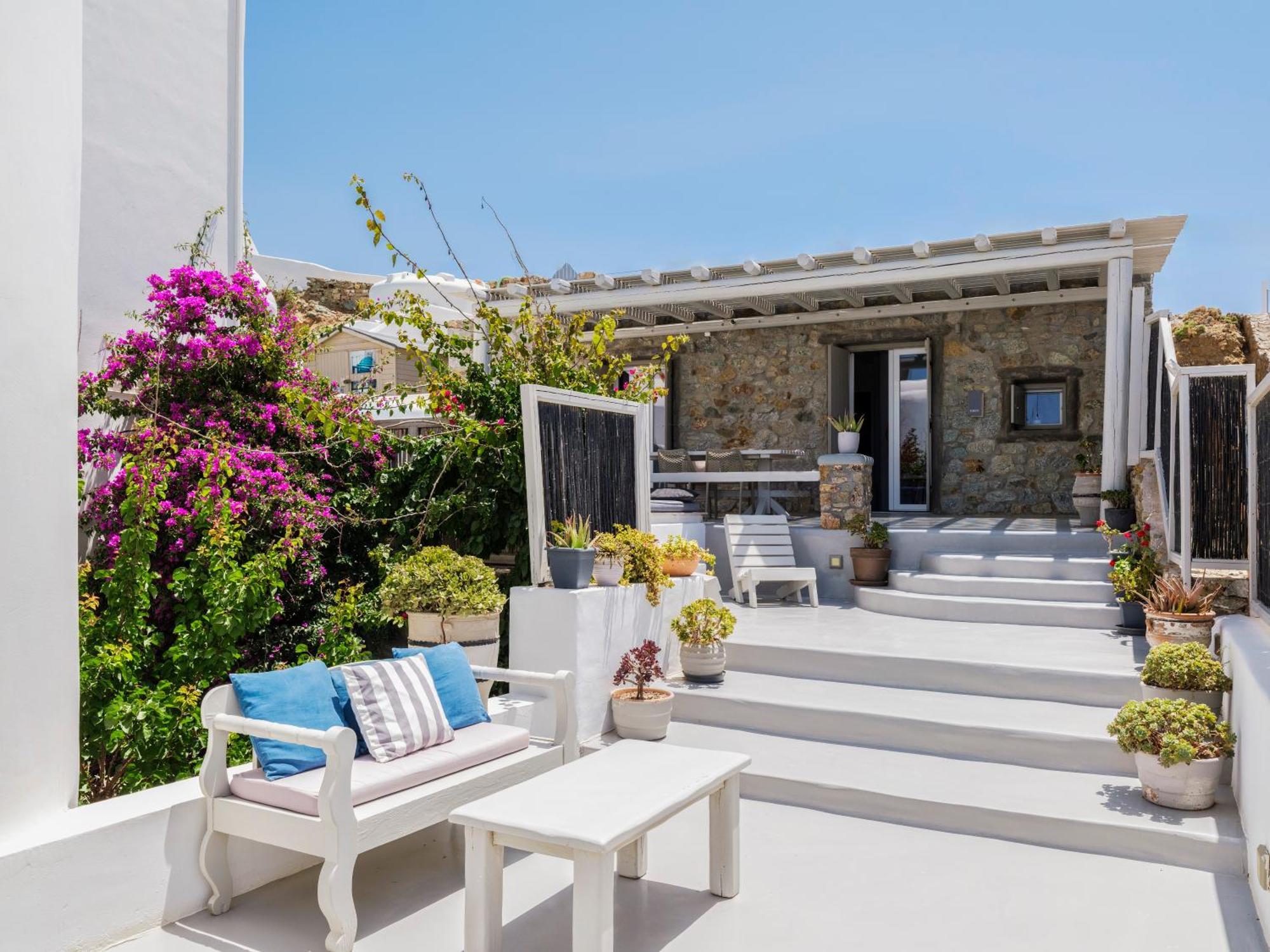 Sea Rock & Sky Private Mykonos Residence Merchia Beach Exterior photo