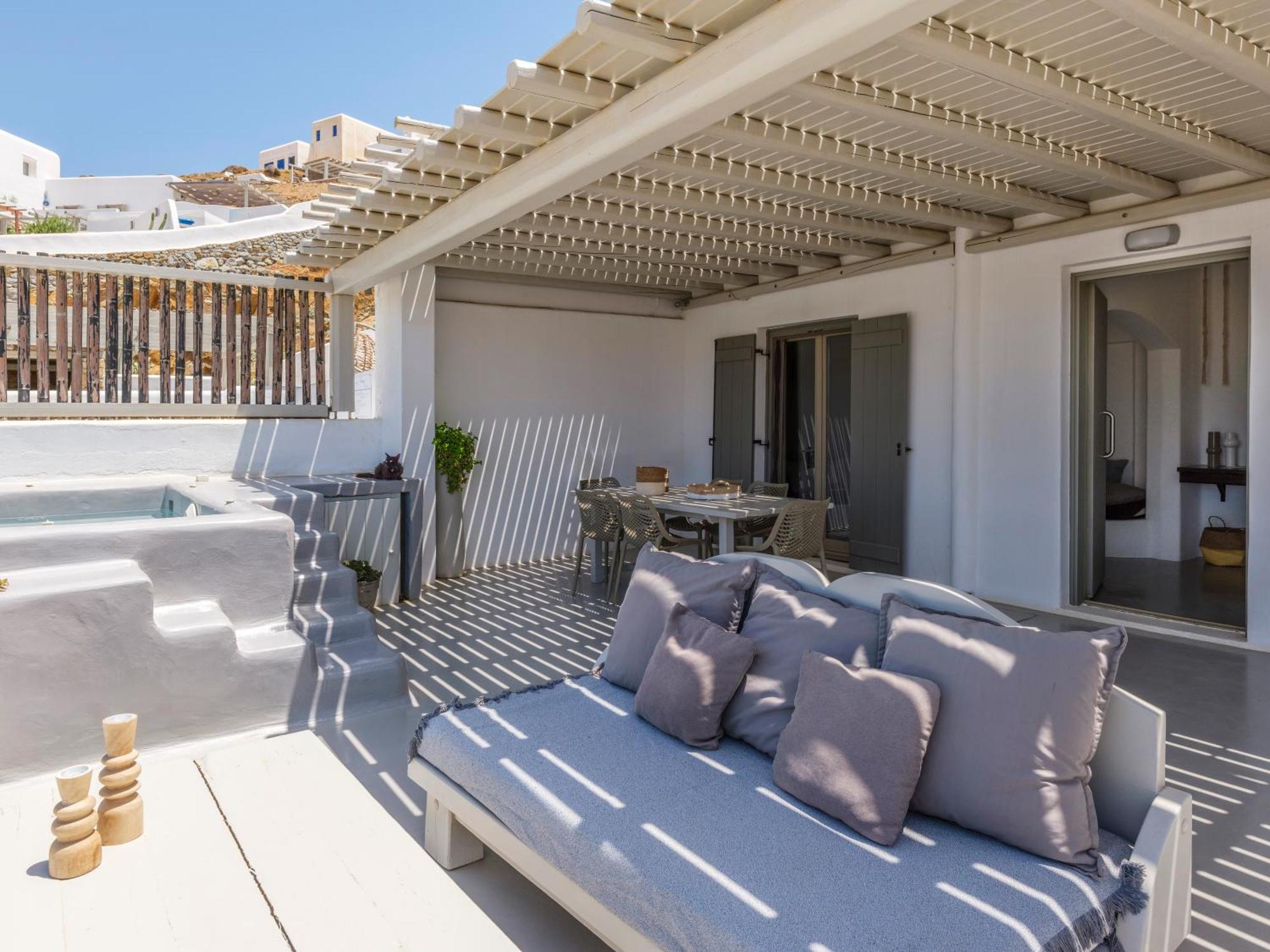 Sea Rock & Sky Private Mykonos Residence Merchia Beach Exterior photo
