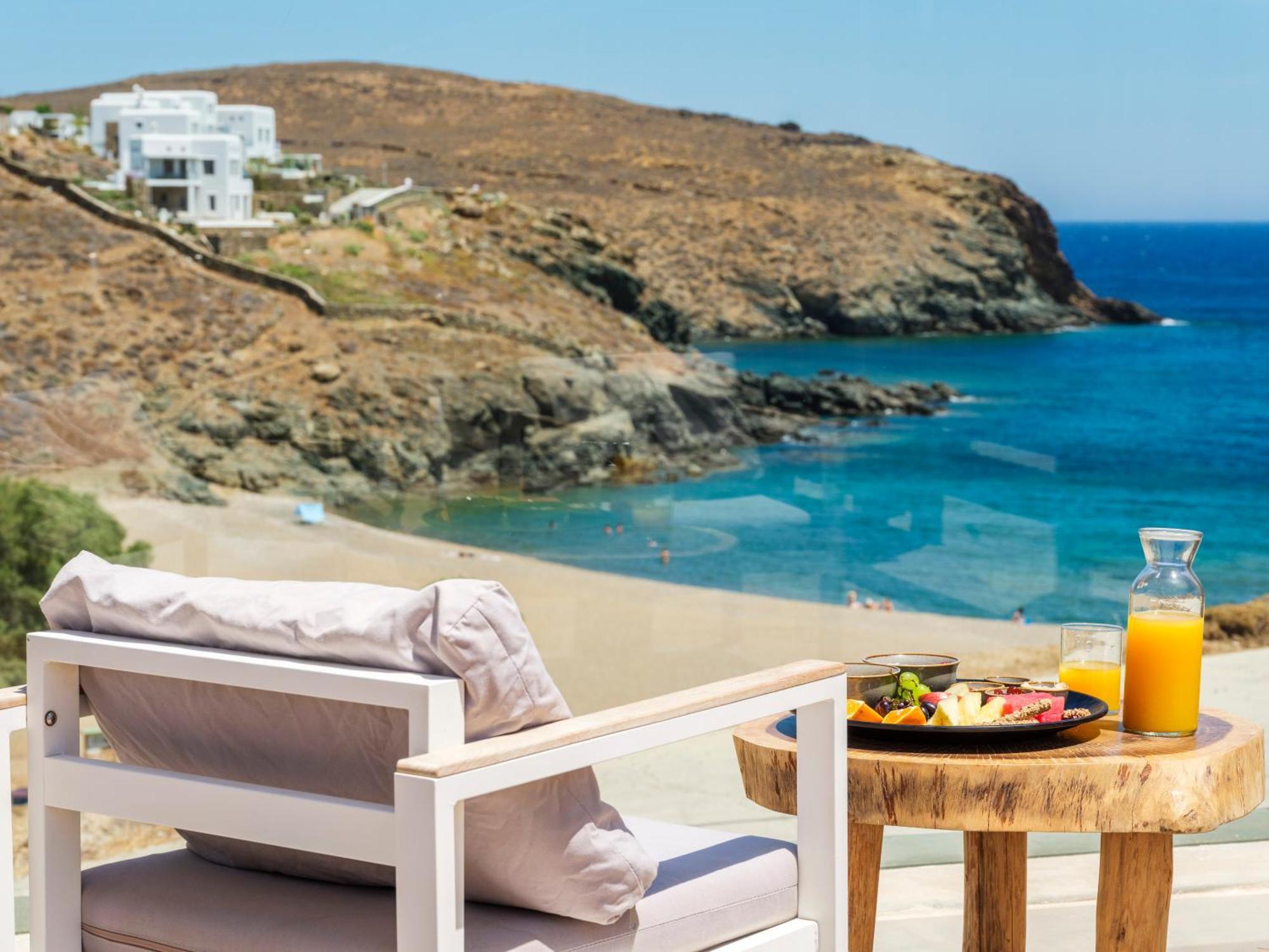 Sea Rock & Sky Private Mykonos Residence Merchia Beach Exterior photo