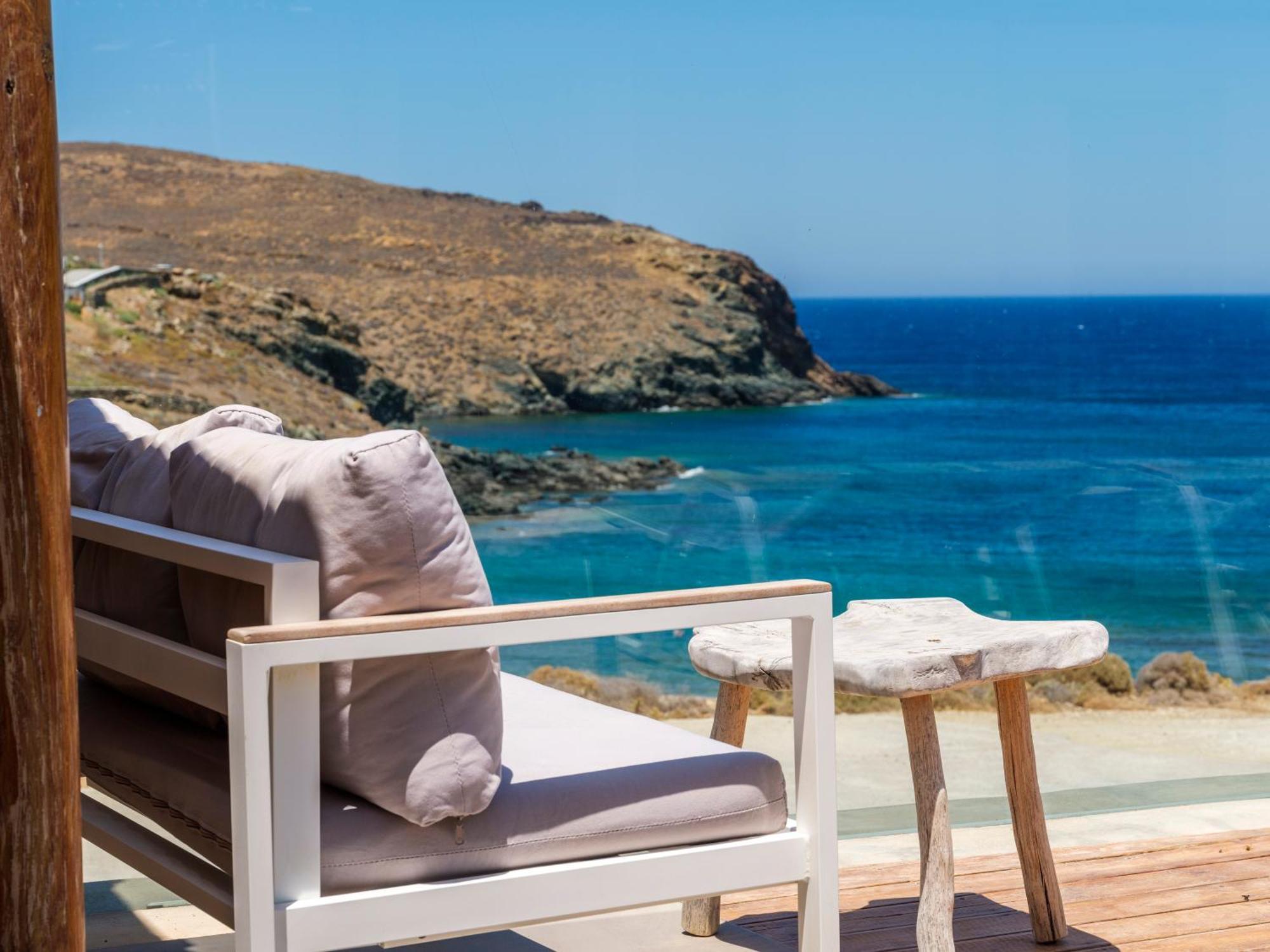 Sea Rock & Sky Private Mykonos Residence Merchia Beach Exterior photo